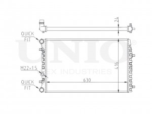 Радиатор охлаждения двигателя RAD-10089 UNIO
