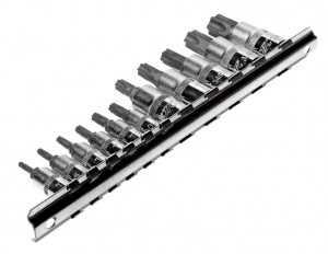 Набор головок торцевых 1/4"-3/8" TORX Т10Н-Т60Н с отверстием 11 предметов JTC JTC-3902 JTC TOOLS