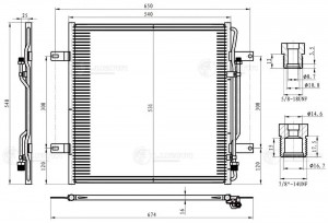 радиатор кондиционера! L500 H531\ MB Atego/Atego II 98> LRAC 1569 LUZAR