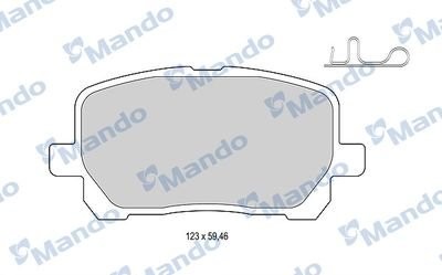 Колодки тормозные TOYOTA Avensis (01-09),Matrix (01-04) передние (4шт.) MANDO MBF015865 MANDO