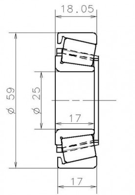 Однорядный конический подшипник EC12625S02H206 NTN SNR