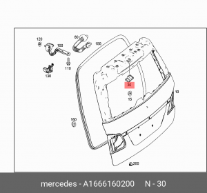 УПЛОТНИТЕЛЬ A 166 616 02 00 MERCEDES BENZ