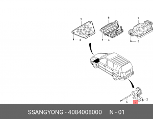 Механизм SSANGYONG Rexton (02-) подъема колеса запасного OE 4084008000 SSANG YONG