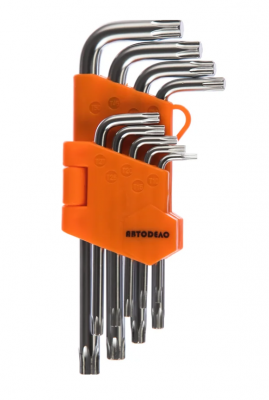 Набор шестигранных ключей ( 9 предметов) "АвтоDело" (звездочка, короткие) 39153 AVTO DELO