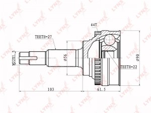 ШРУС наружный NISSAN Primera (P11) комплект (АБС) LYNX CO-5716A LYNXAUTO