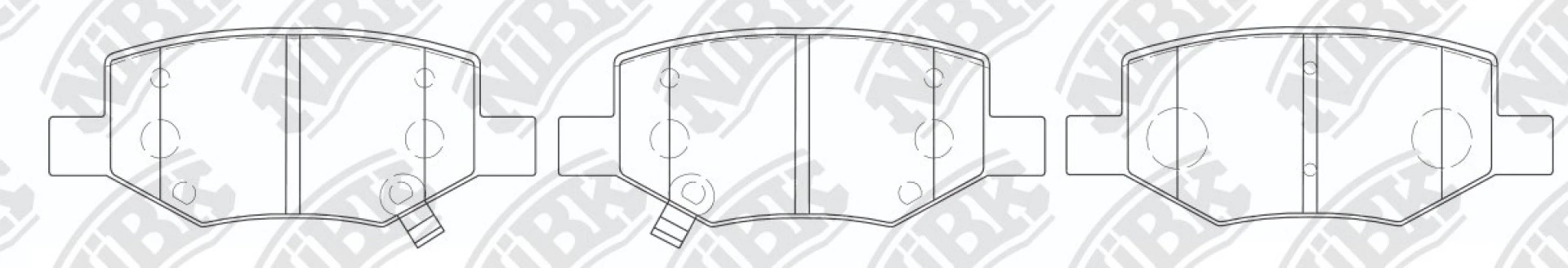 Колодки тормозные GEELY Belgee X50,Binyue,Coolray задние (4шт.) NIBK PN8003S NIBK