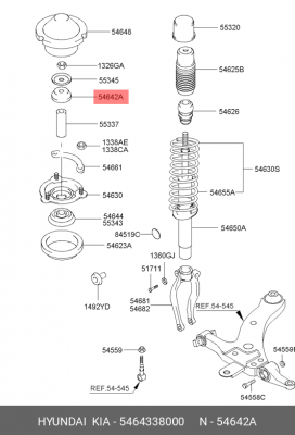 Втулка чашки амортизатора 5464338000 HYUNDAI KIA
