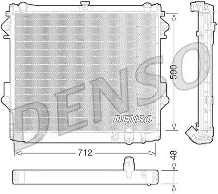 Радиатор TOYOTA Land Cruiser 200 (08-15) охлаждения двигателя DENSO DRM50074 DENSO