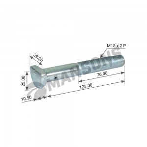 Шпилька колеса BPW (M18x2.0x125) MANSONS 790179 MANSONS