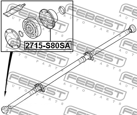 Пыльник ШРУСа карданного вала 2715-S80SA 2715-S80SA FEBEST
