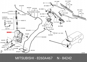 бачок стеклоомывателя!\ Mitsubishi Sport 3 8260A467 MITSUBISHI
