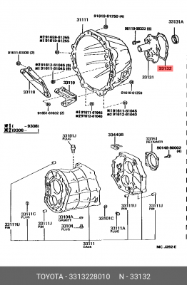 Прокладка сцепления 33132-28010 33132-28010 TOYOTA