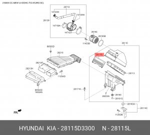 Крышка 28115-D3300 28115D3300 HYUNDAI KIA