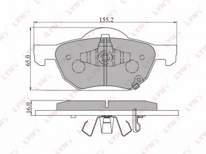 Колодки тормозные дисковые передние BD-3413 LYNXAUTO