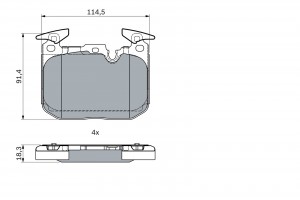 0 986 494 947 колодки дисковые передние!\ BMW F20/F21/F30/F31 1.4-2.8/1.6D-2.4D  0986494947 BOSCH