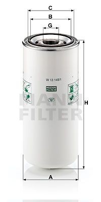 фильтр масляный!\ CATERPILLAR W 13 145-1 MANN FILTER