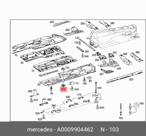 Гайка MERCEDES OE A 000 990 44 62 MERCEDES BENZ