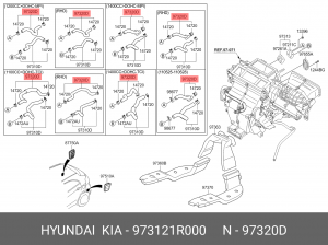Патрубок HYUNDAI Solaris KIA Rio (11-) системы охлаждения OE 97312-1R000 HYUNDAI KIA