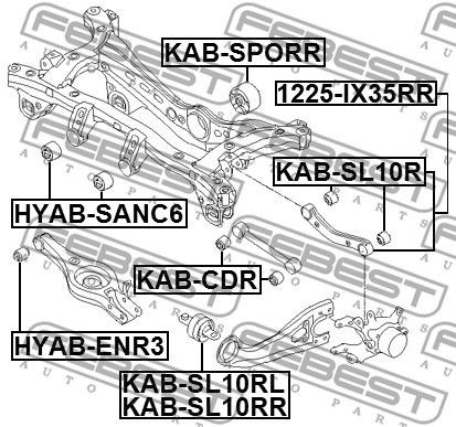 Тяга задняя поперечная 1225-IX35RR FEBEST