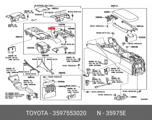 накладка консоли АКПП!\ Lexus IS200d/250/250C/300/350/350C 35975-53020 TOYOTA