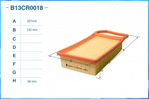 Фильтр воздушный B13CR0018 B13CR0018 CWORKS