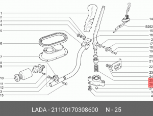 Пружина ВАЗ-2110-12 рычага переключ.передач АвтоВАЗ 21100-1703086-00 LADA VAZ