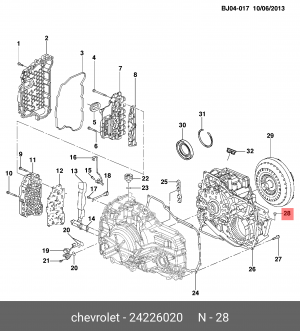 ПРОБКА ЗАЛИВА МАСЛА В КОРОБКУ ПЕРЕДАЧ 24226020 24226020 GENERAL MOTORS