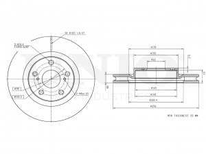 Диск тормозной передний BRD-20009 UNIO