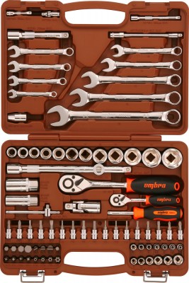 набор инструмента! универсальный 1/4', 1/2'DR, 82 предмета\ OMT82S OMBRA