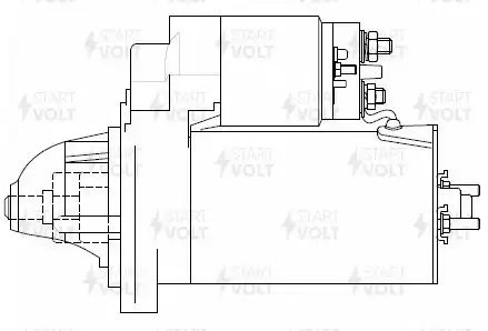Стартер для а/м ГАЗ 2705/2752/2217/3302 дв. Steyr 560 "STARTVOLT" LST 0327 START VOLT