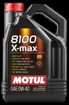 Масло моторное MOTUL 8100 X-MAX 0W40 синт.4л 104532 MOTUL