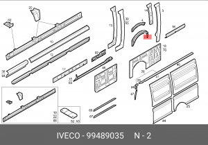 99489035 Колесная ниша 99489035 IVECO
