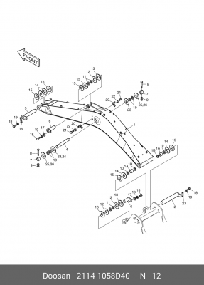 2114-1058D40 Шайба стопорная 2114-1058D40 DOOSAN