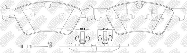 Колодки передние (MB W164 (ML)/X164 (GL)/W211/W251 04) (с датчиком) PN0500W PN0500W NIBK