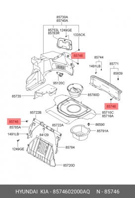 Клипса HYUNDAI KIA OE 8574602000AQ HYUNDAI KIA