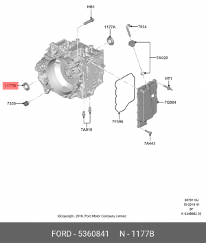 Сальник FORD Explorer (10-20) вала приводного OE 5 360 841 FORD