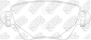 Колодки тормозные FORD Mondeo (00-07) JAGUAR X-Type RENAULT Kangoo (01-09) задни PN0194 NIBK