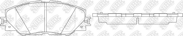 Колодки тормозные TOYOTA Auris (10-),Prius (12-) передние (4шт.) NIBK PN1530 NIBK