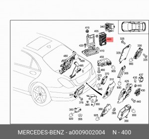 Блок управления MERCEDES системы нейтрализации газов OE A0009002004 MERCEDES BENZ