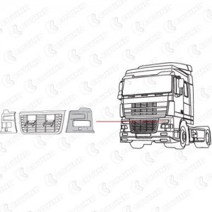 бампер!левая часть \DAF XF95 03-06 XF299 COVIND