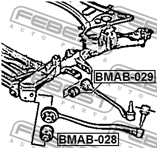 Сайлентблок передн рычага передн подвески BMW X3 F25 09-17, X4 F26 13-18 BMAB-02 BMAB-028 FEBEST