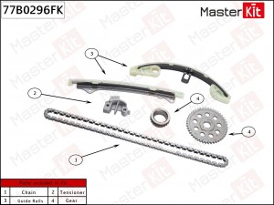 Комплект цепи ГРМ HONDA JAZZ 2008- L13Z1/ L13Z2 77B0296FK 77B0296FK MASTER KIT
