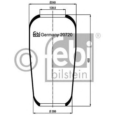 пневмоподушка !720N кон 460-240-131/131 \Omn BPW/Volvo/MB/MAN 20720 FEBI BILSTEIN