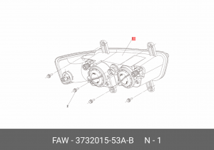 Фара противотуманная FAW J6,4250 левая OE 373201553AB FAW