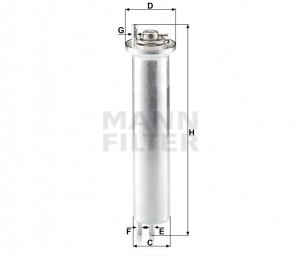 Топливный фильтр с регулятором давления BMW Х5 после 04/02 MANN WK532 MANN FILTER