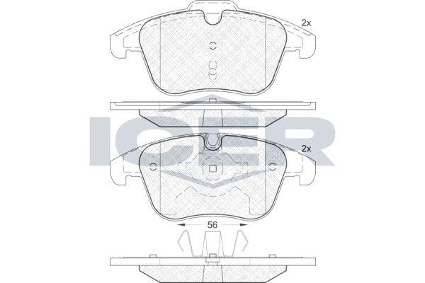 181886 колодки дисковые передние!\ Citroen C5 1.8/2.0/1.6HDi/2.0HDi 08> 181886 ICER