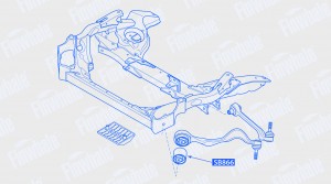 Сайлентблок нижнего рычага передней подвескиBMW 1356 X1(E84) SB866 SB866 FINWHALE