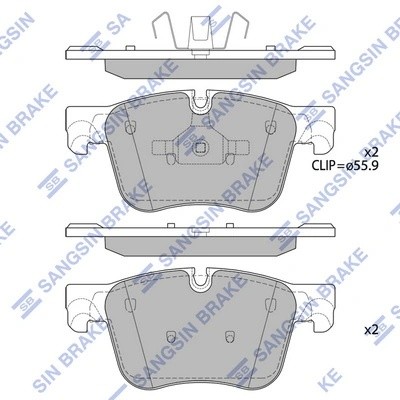 Колодки передние PEUGEOT 308 II SP4032 SP4032 SANGSIN