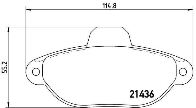 Колодки тормозные FIAT Punto,Panda (94-) передние (4шт.) BREMBO P23096 BREMBO
