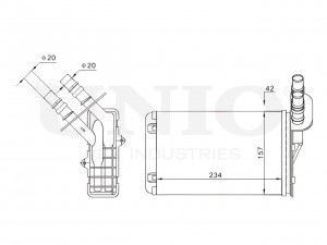 Радиатор отопителя RAD-20015 UNIO